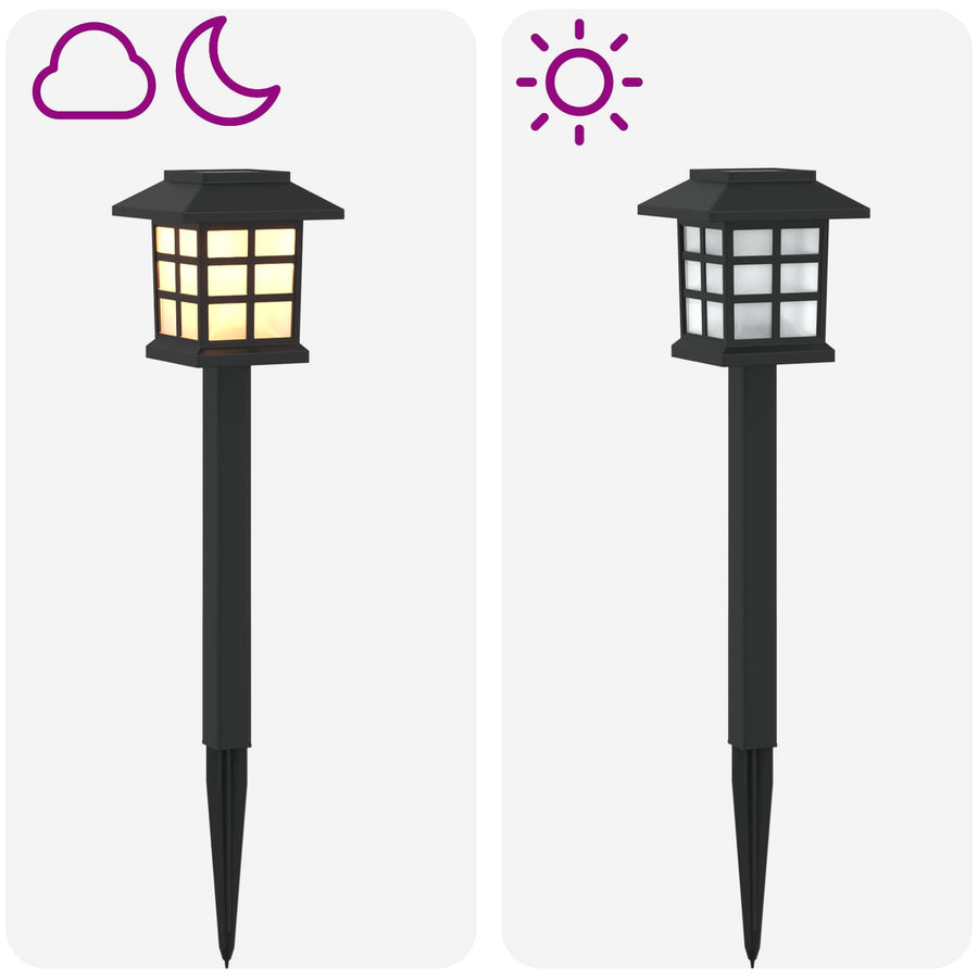 Buitenverlichting op zonne-energie met grondspies 24 stuks Warmwit PP