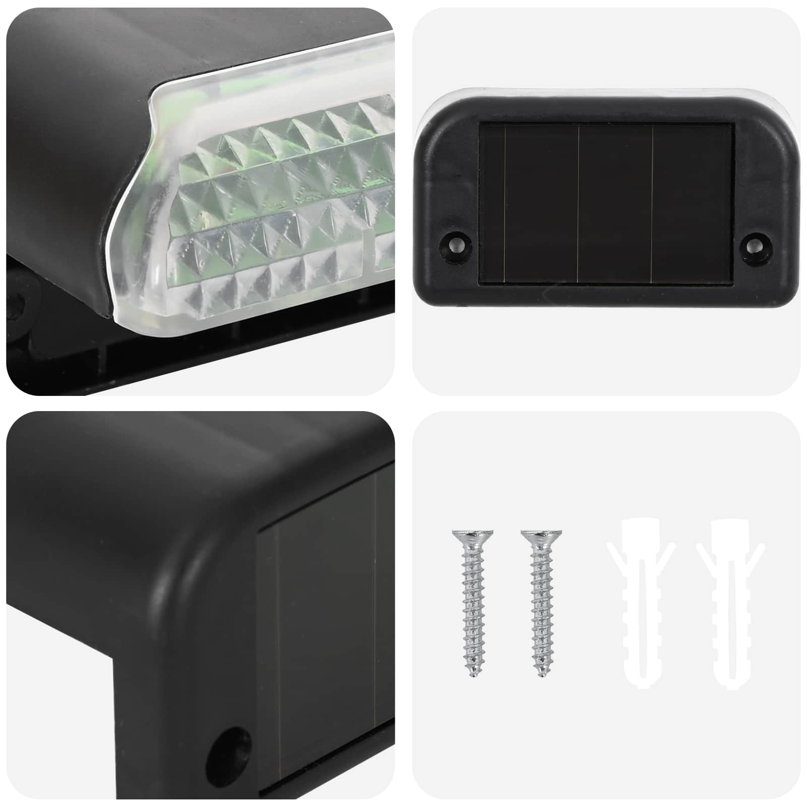 Buitenzonne-lampen met grondpin 4 pcs Warmwit 4,5 cm ABS en PS
