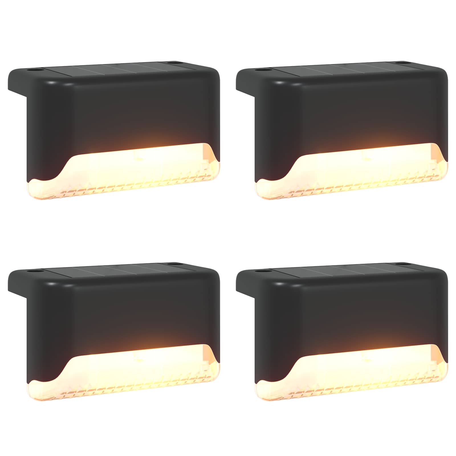 Buitenzonne-lampen met grondpin 4 pcs Warmwit 4,5 cm ABS en PS