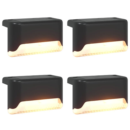 Buitenzonne-lampen met grondpin 4 pcs Warmwit 4,5 cm ABS en PS