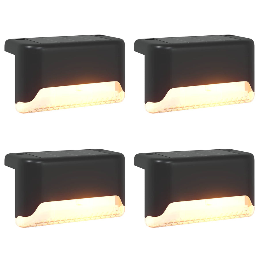 Buitenzonne-lampen met grondpin 4 pcs Warmwit 4,5 cm ABS en PS