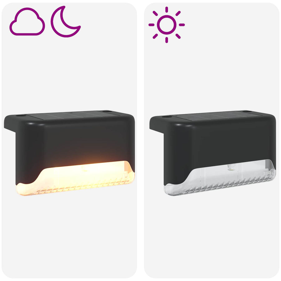 Buitenzonne-lampen met grondpin 4 pcs Warmwit 4,5 cm ABS en PS