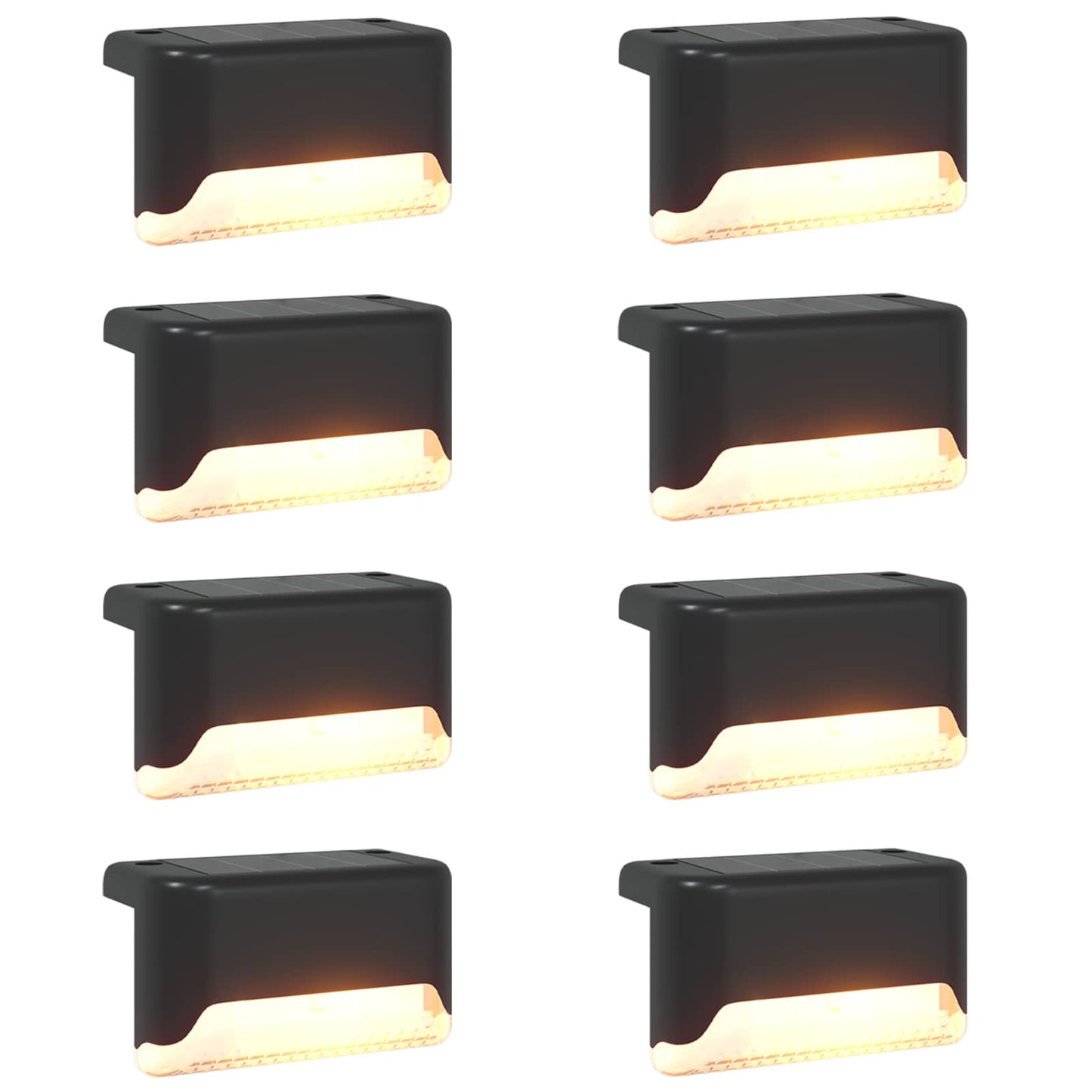 Buitenzonne-lampen met grondpin 8 pcs Warmwit 4,5 cm ABS en PS