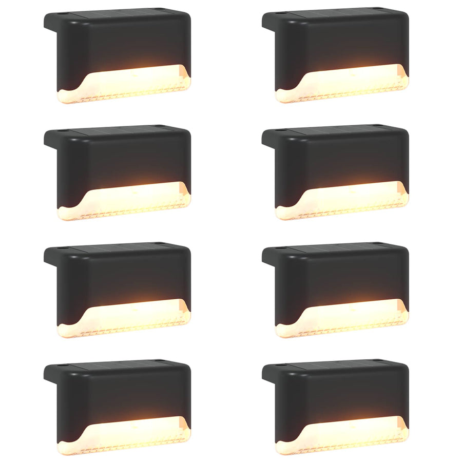 Buitenzonne-lampen met grondpin 8 pcs Warmwit 4,5 cm ABS en PS
