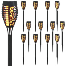 Buitenzonne-lampen met grondpin 12 pcs Warmwit 47,5 cm ABS