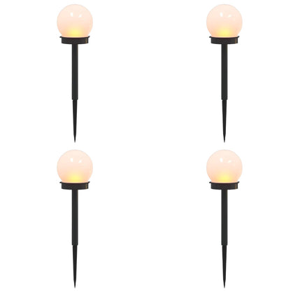 Buitenzonne-lampen met grondpin 4 pcs Warmwit 38,5 cm ABS