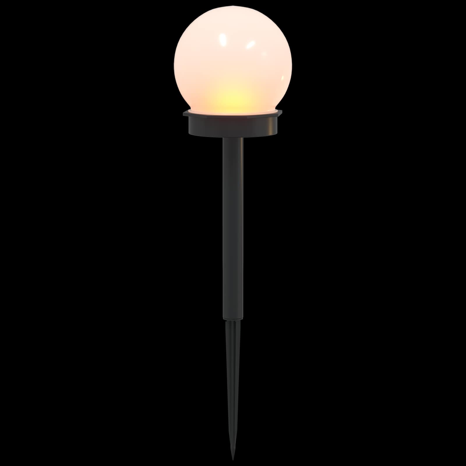 Buitenzonne-lampen met grondpin 4 pcs Warmwit 38,5 cm ABS