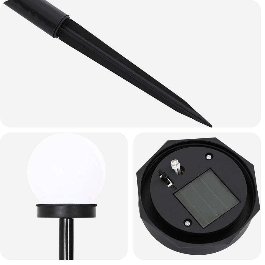 Buitenzonne-lampen met grondpin 8 pcs Warmwit 38,5 cm ABS