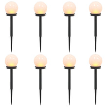 Buitenzonne-lampen met grondpin 8 pcs Warmwit 38,5 cm ABS
