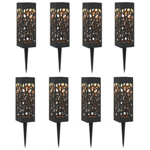 Buitenzonne-lampen met grondpin 8 pcs Warmwit 29 cm PP