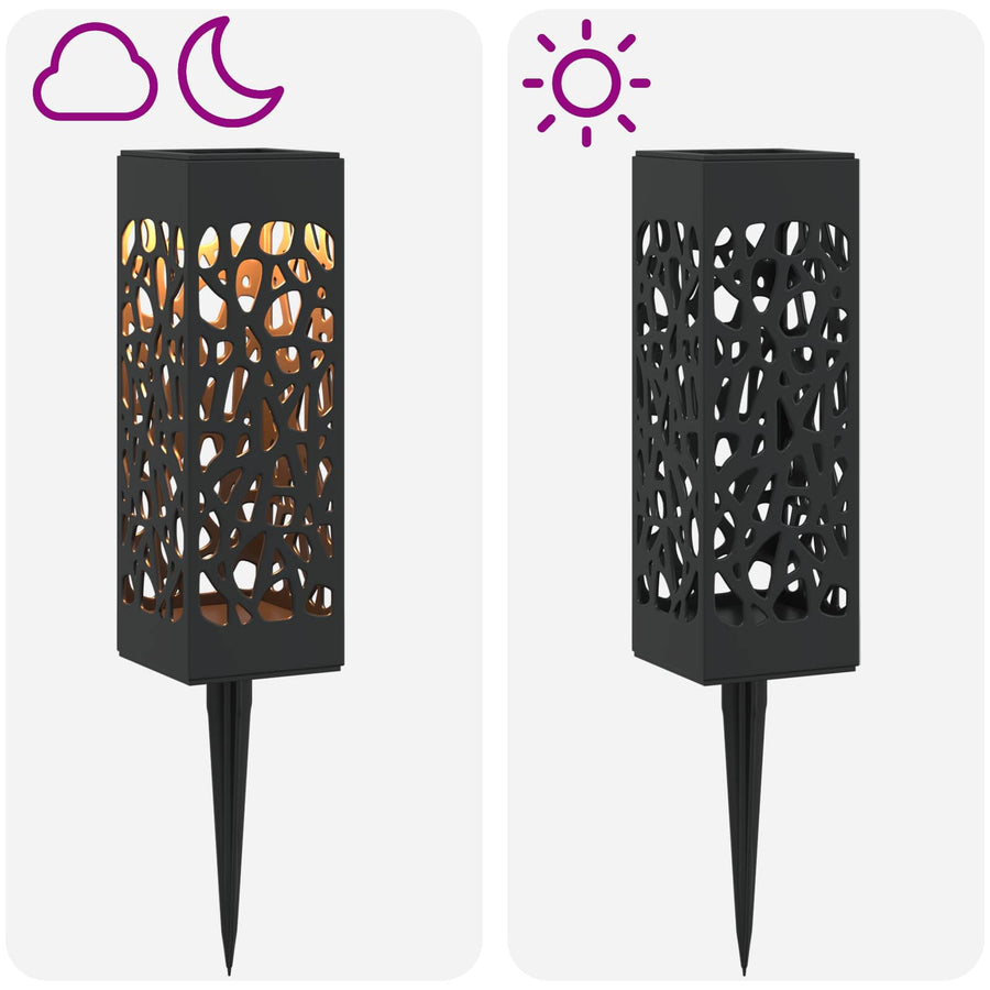 Buitenzonne-lampen met grondpin 8 pcs Warmwit 29 cm PP