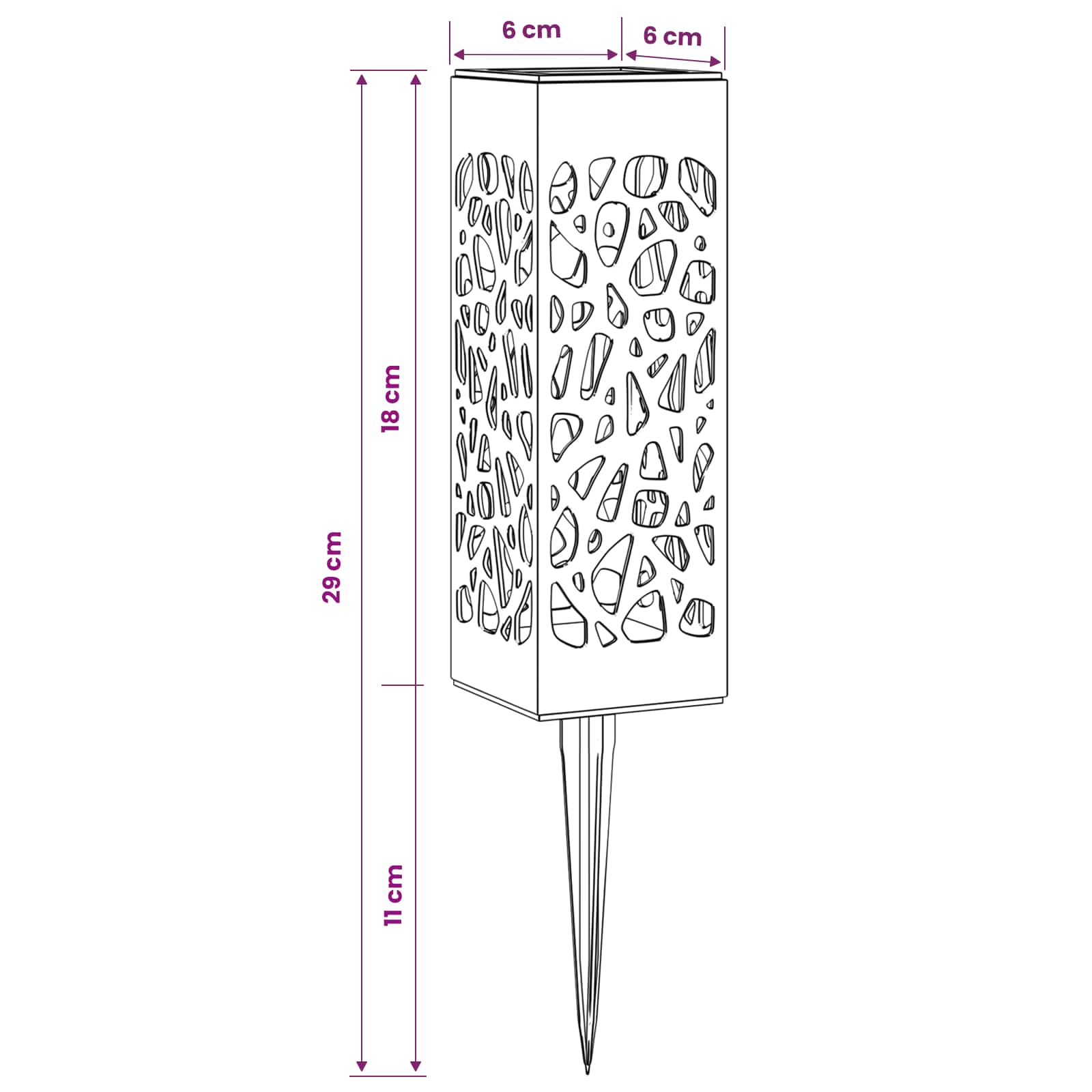 Buitenzonne-lampen met grondpin 8 pcs Warmwit 29 cm PP