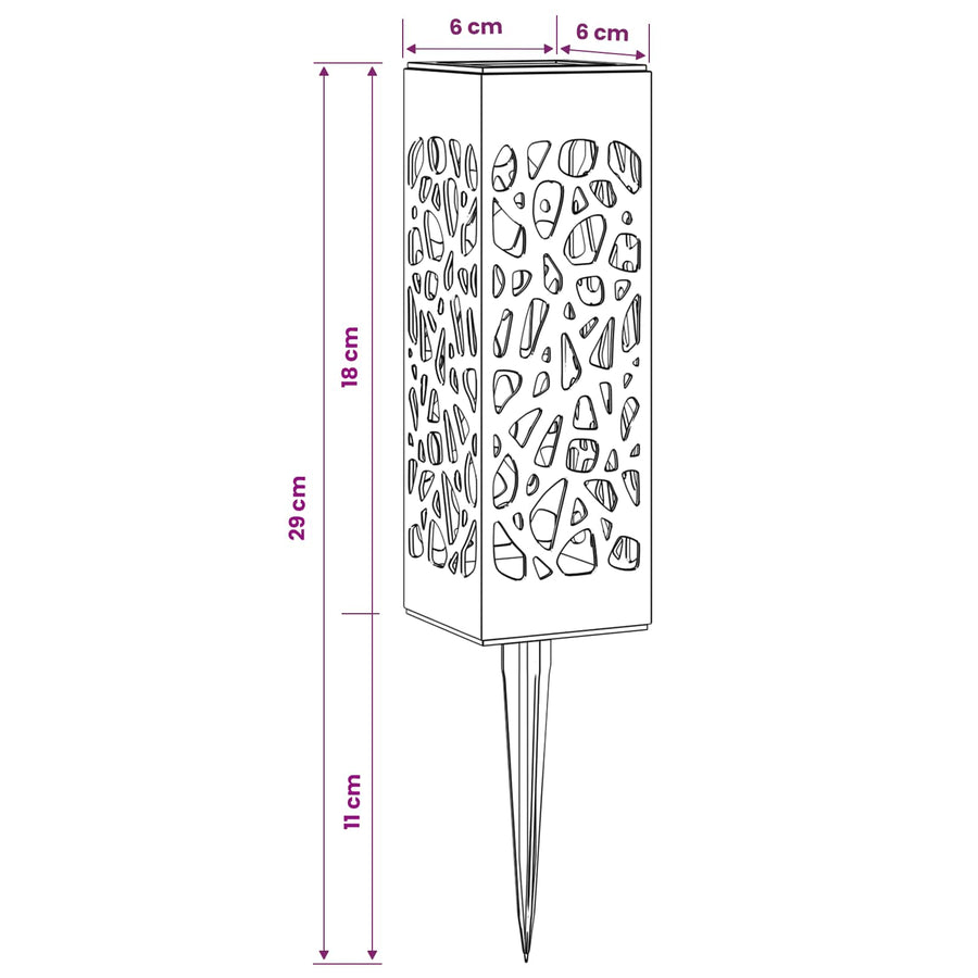 Buitenzonne-lampen met grondpin 8 pcs Warmwit 29 cm PP