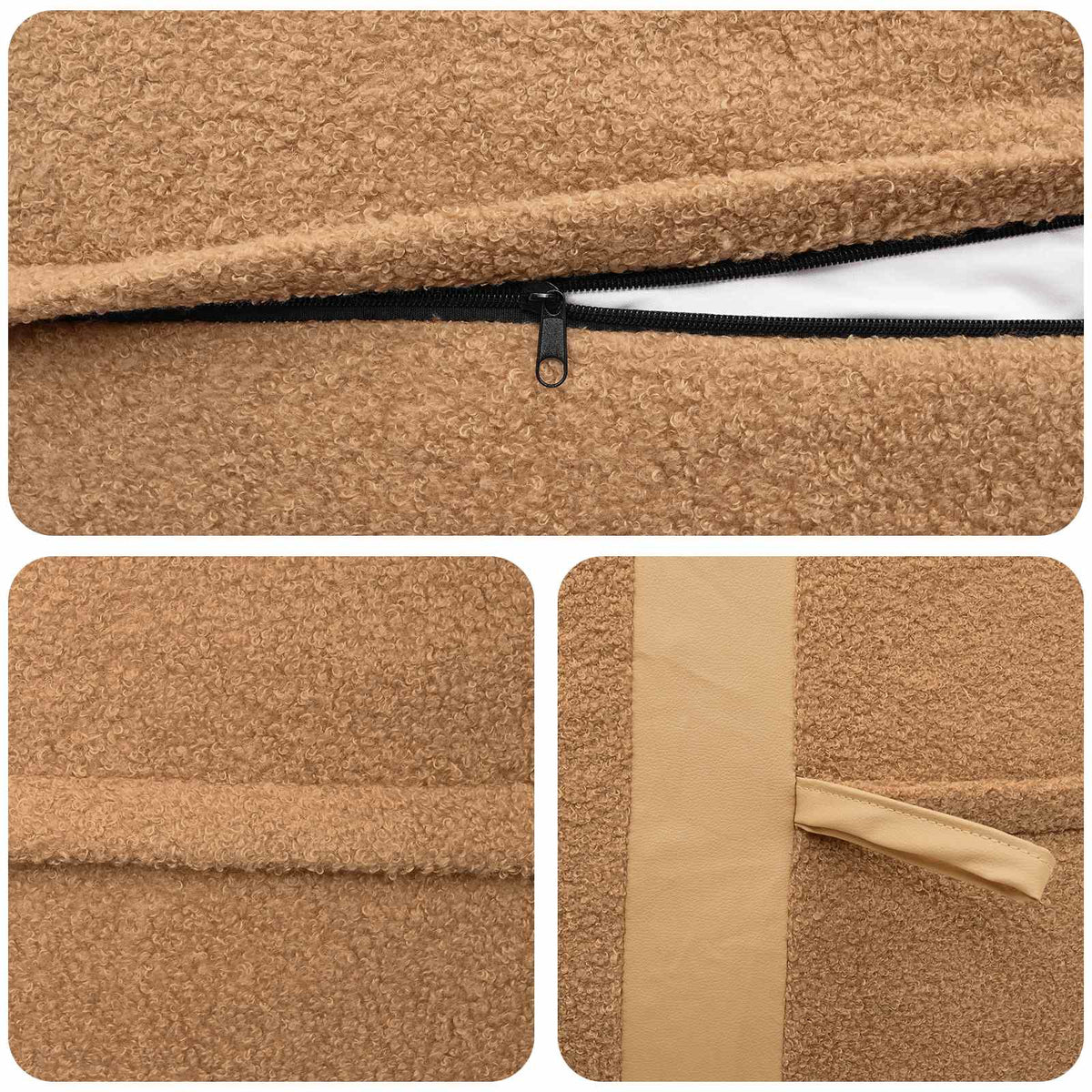 Zitzakstoel Beige 95 x 93 x 71 cm Sherpa