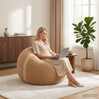 Zitzakstoel Beige 95 x 93 x 71 cm Sherpa