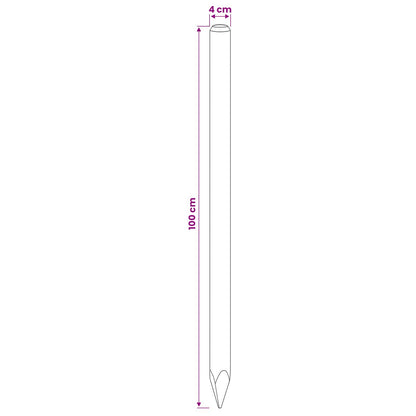 Hekpalen 15 st Groen 100 cm Massief grenenhout