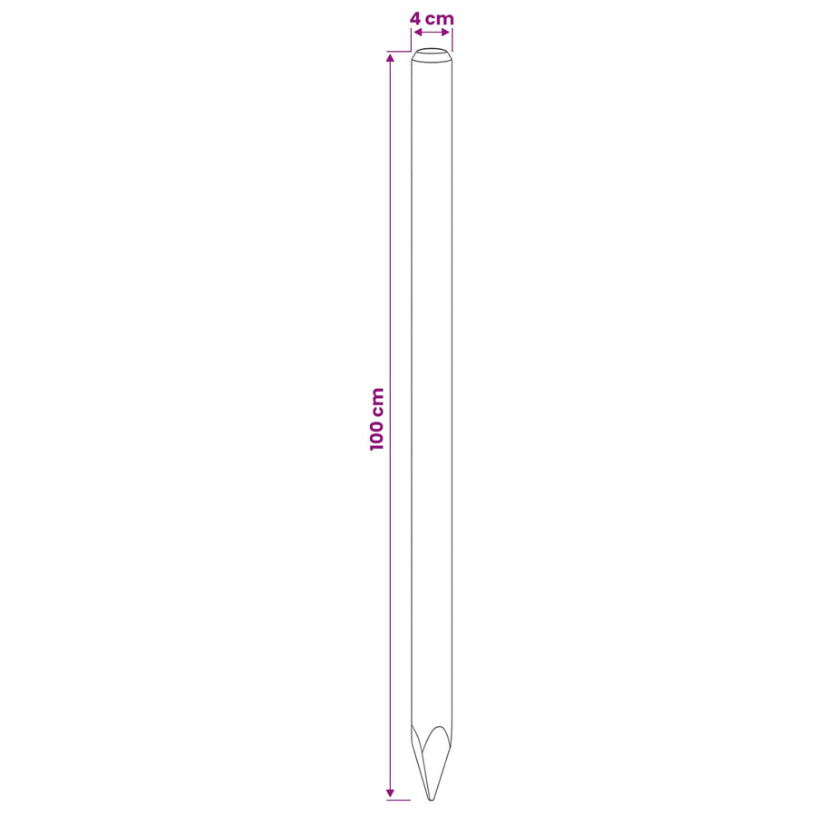 Hekpalen 15 st Groen 100 cm Massief grenenhout