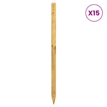 Hekpalen 15 st Groen 150 cm Massief grenenhout