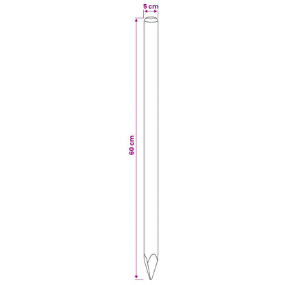 Hekpalen 15 st Groen 60 cm Massief grenenhout