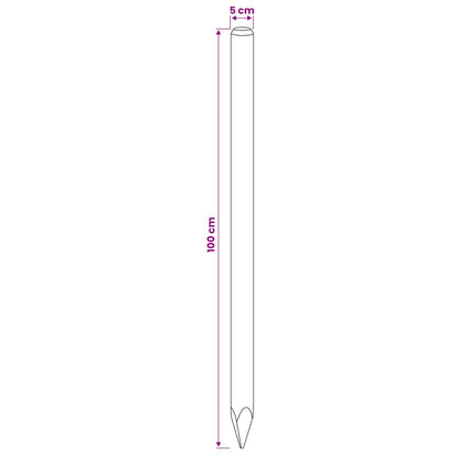 Hekpalen 15 st Groen 100 cm Massief grenenhout