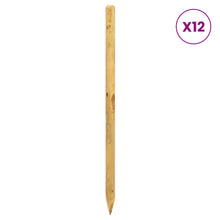 Hekpalen 12 st Groen 150 cm Massief grenenhout