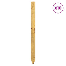 Hekpalen 10 st Groen 120 cm Massief grenenhout