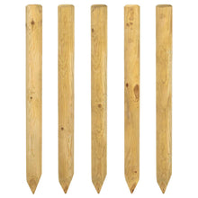 Hekpalen 5 st Groen 60 cm Massief grenenhout