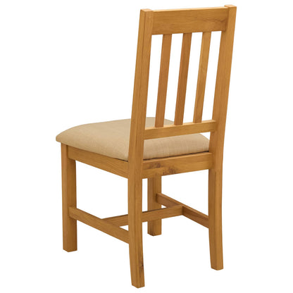 Eetkamerstoel VENLO 2 pcs Massief Eikenhout Beige