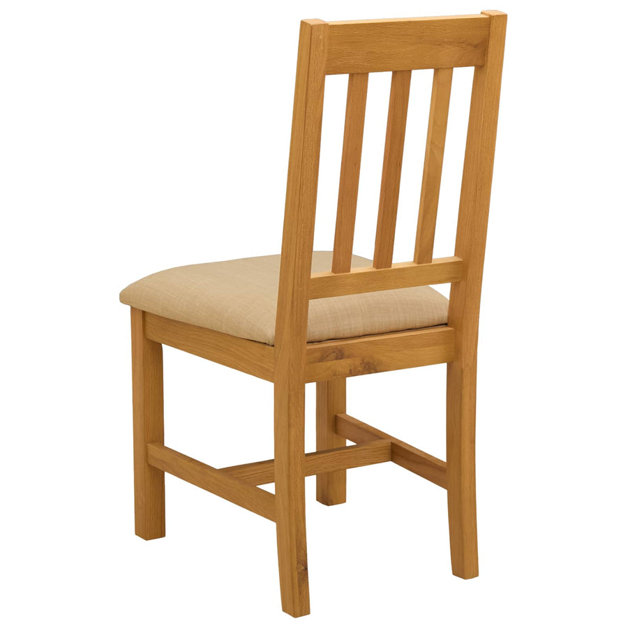 Eetkamerstoel VENLO 2 pcs Massief Eikenhout Beige