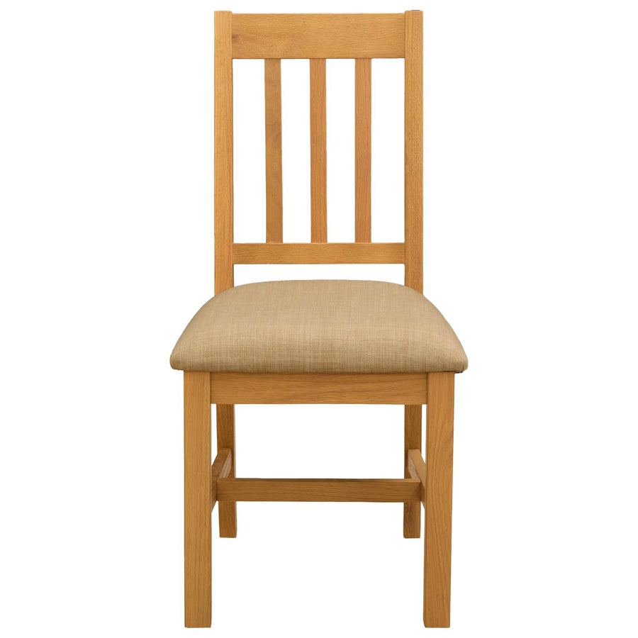 Eetkamerstoel VENLO 2 pcs Massief Eikenhout Beige