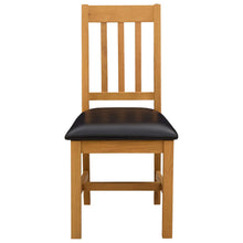 Eetkamerstoel VENLO 2 pcs Massief Eikenhout Zwart