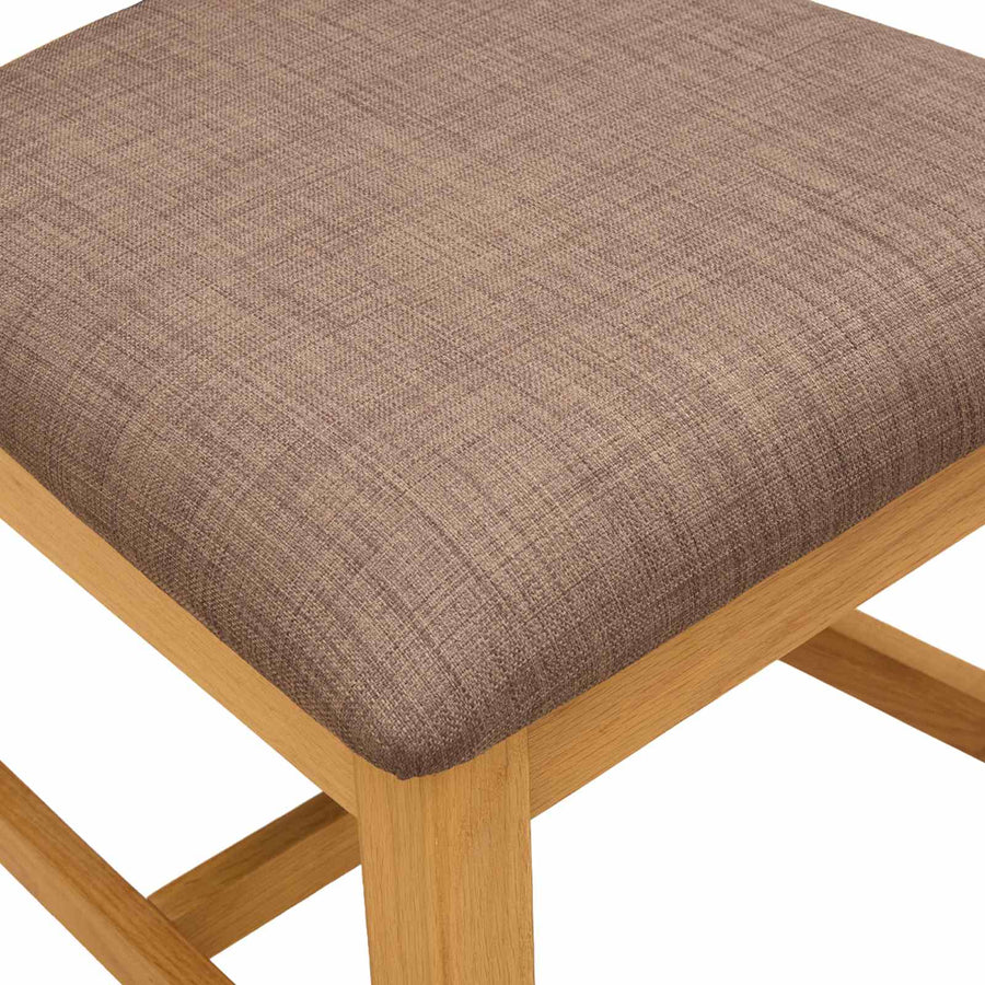 Eetkamerstoel 2 pcs Massief Eikenhout Grijs 45 x 59 x 92 cm