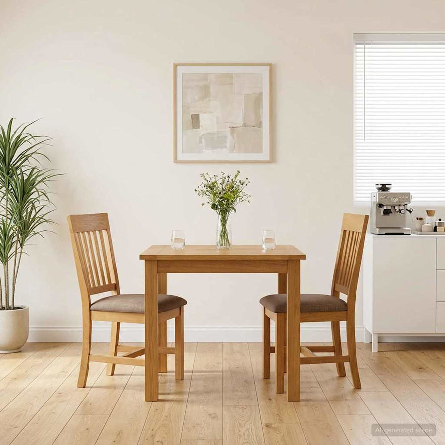 Eetkamerstoel 2 pcs Massief Eikenhout Grijs 45 x 59 x 92 cm