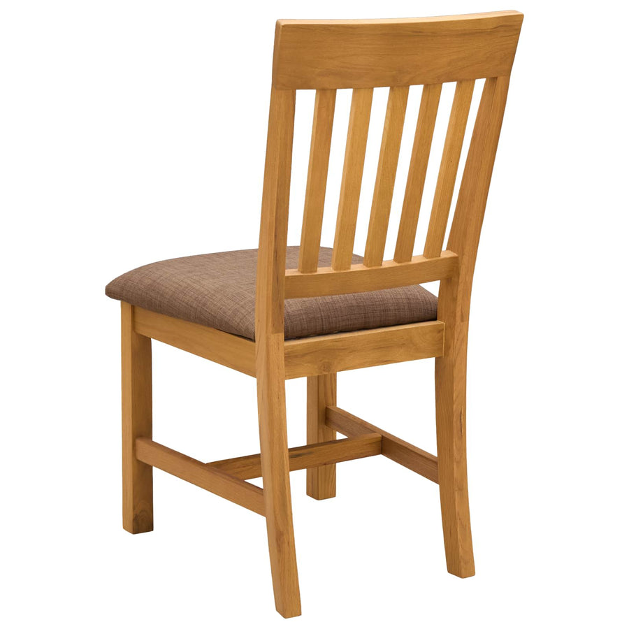 Eetkamerstoel 2 pcs Massief Eikenhout Grijs 45 x 59 x 92 cm
