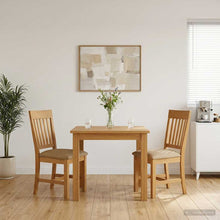 Eetkamerstoel 2 pcs Massief Eikenhout Beige 45 x 59 x 92 cm