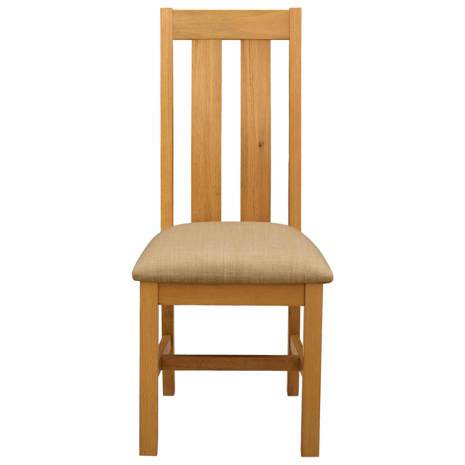 Eetkamerstoel 2 pcs Massief Eikenhout Beige 45 x 54 x 100 cm