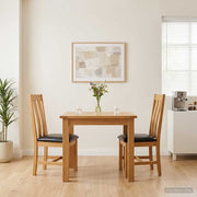 Eetkamerstoel set massief eikenhout zwart 45x54x100 cm