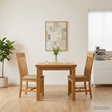 Eetkamerstoel 2 pcs Massief Eikenhout Beige 45 x 59,5 x 100 cm