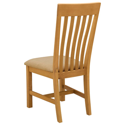 Eetkamerstoel 2 pcs Massief Eikenhout Beige 45 x 59,5 x 100 cm