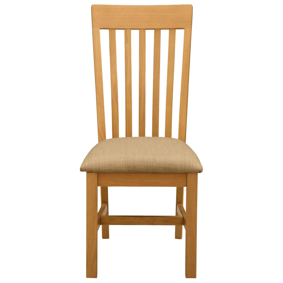 Eetkamerstoel 2 pcs Massief Eikenhout Beige 45 x 59,5 x 100 cm