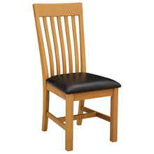 Eetkamerstoel 2 pcs Massief Eikenhout Zwart 45 x 59,5 x 100 cm