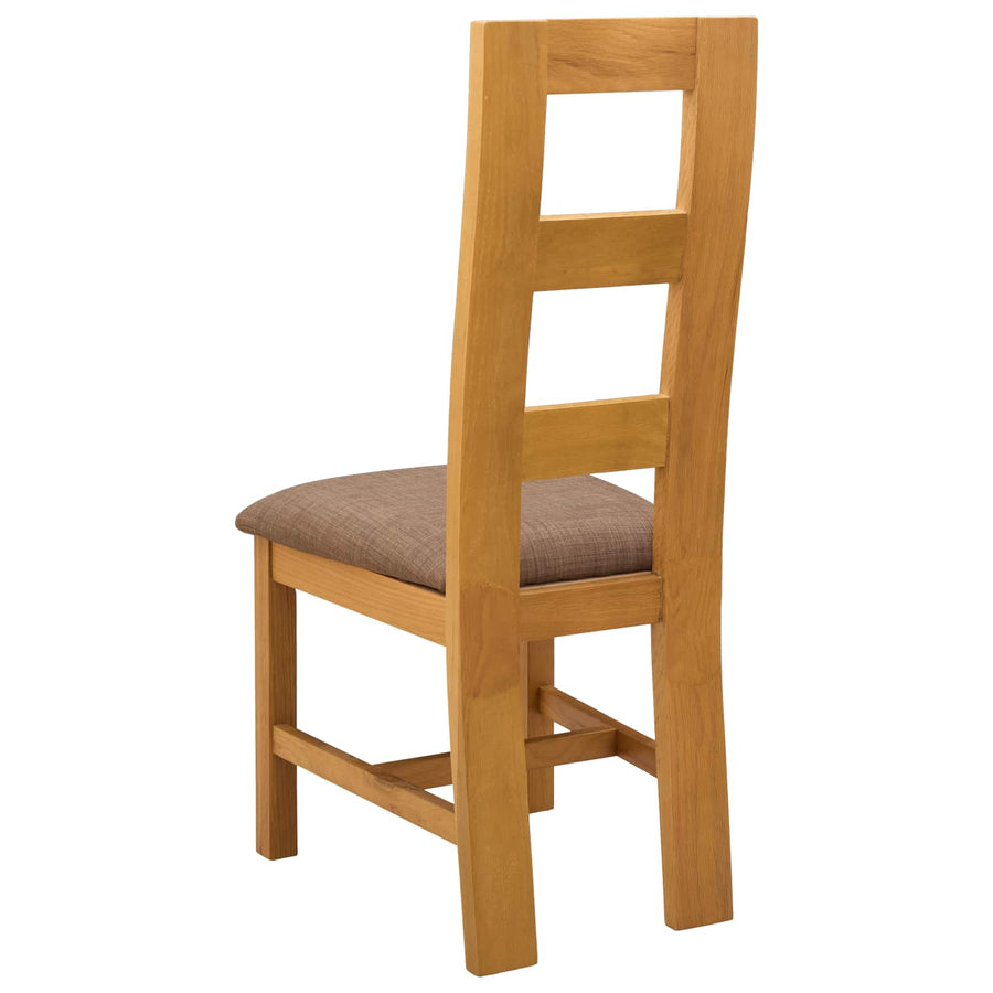 Eetkamerstoel 2 pcs Massief Eikenhout Grijs 45 x 51 x 105 cm