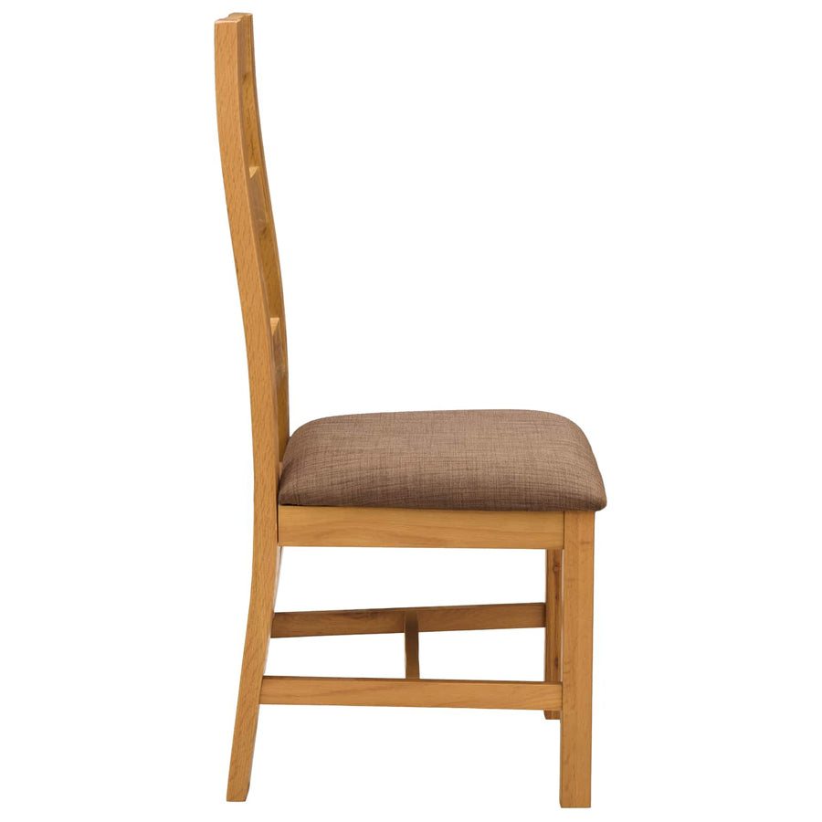 Eetkamerstoel 2 pcs Massief Eikenhout Grijs 45 x 51 x 105 cm