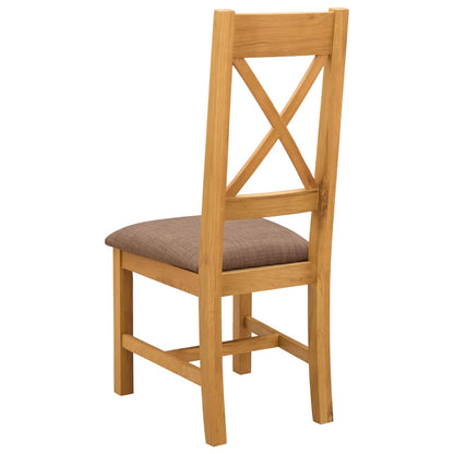 Eetkamerstoel 2 pcs Massief Eikenhout Grijs 45 x 54 x 105 cm