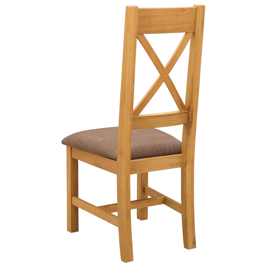 Eetkamerstoel 2 pcs Massief Eikenhout Grijs 45 x 54 x 105 cm