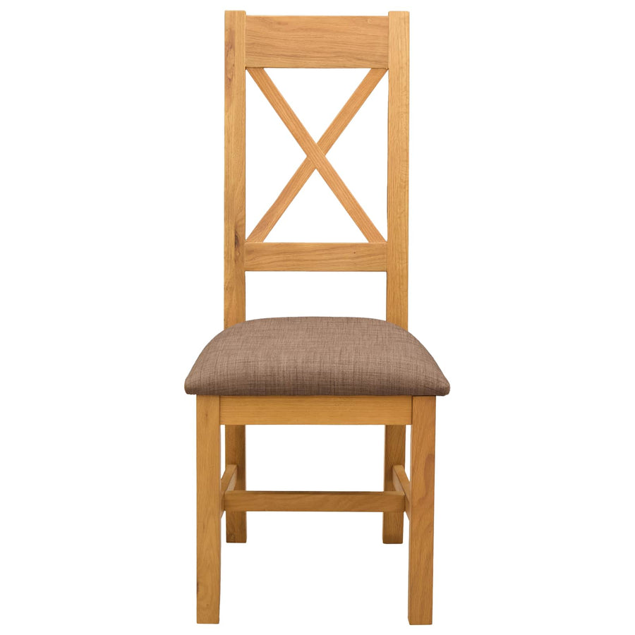 Eetkamerstoel 2 pcs Massief Eikenhout Grijs 45 x 54 x 105 cm