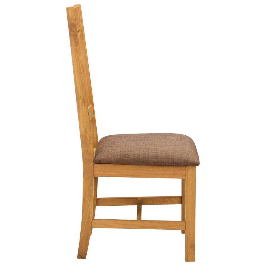 Eetkamerstoel 2 pcs Massief Eikenhout Grijs 45 x 54 x 105 cm