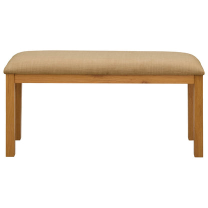 Eetbank 95 x 32 x 45 cm Massief Eikenhout Beige