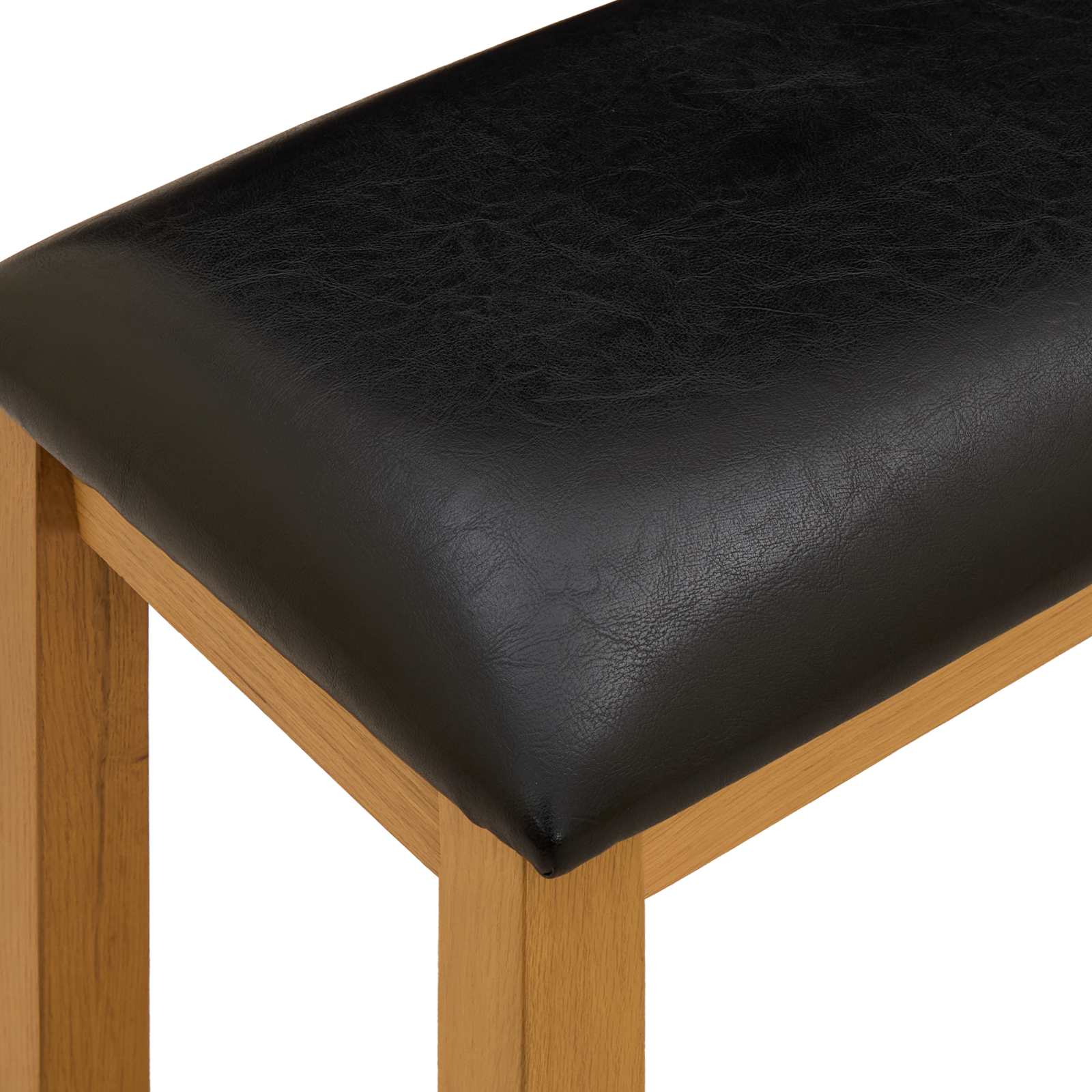 Eetbank 95 x 32 x 45 cm Massief Eikenhout Zwart