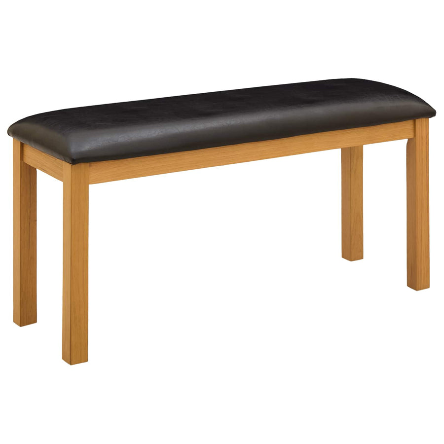 Eetbank 95 x 32 x 45 cm Massief Eikenhout Zwart